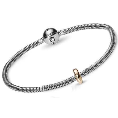 Image of Sølv armbånd fra Christina Design London med forgyldt stopper, 16 cm (kommer i længderne 16-23 cm)